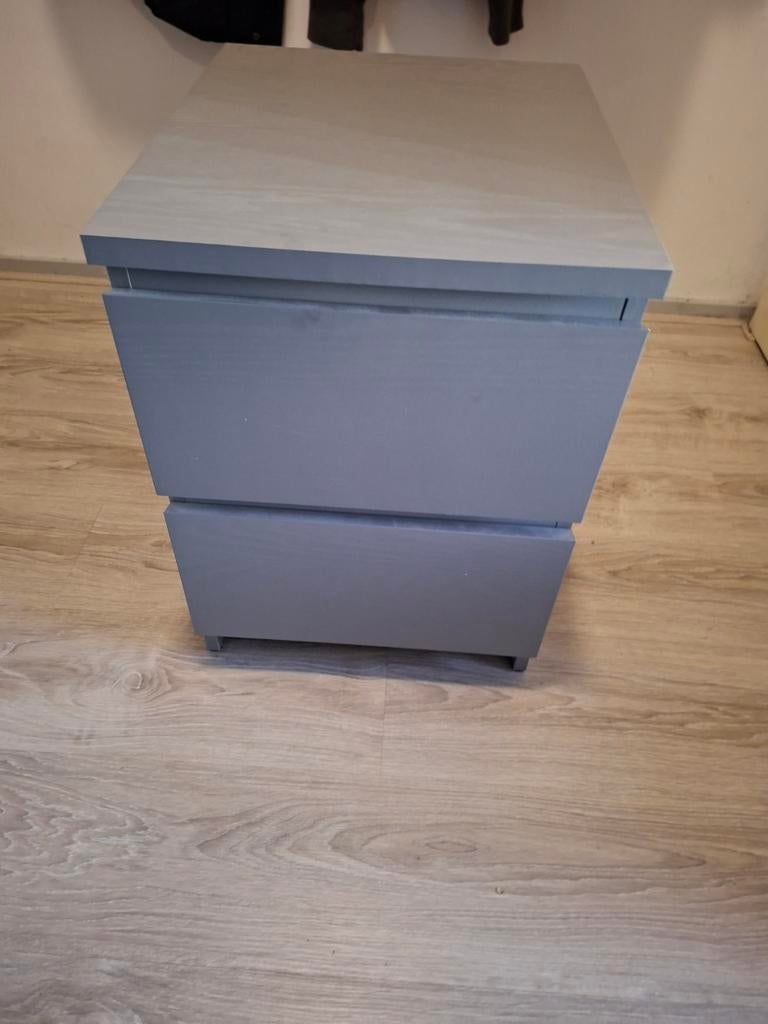 Grijze ladekast met 2 laden, Huis en Inrichting, Kasten | Ladekasten, Ophalen, Minder dan 50 cm, Gebruikt, 1 of 2 laden