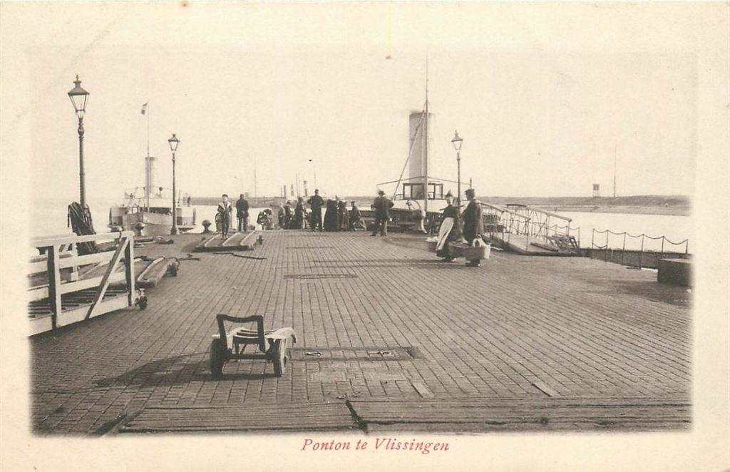 701-214-049 Vlissingen Ponton, Verzamelen, Ansichtkaarten | Nederland, Verzenden, Voor 1920, Zeeland