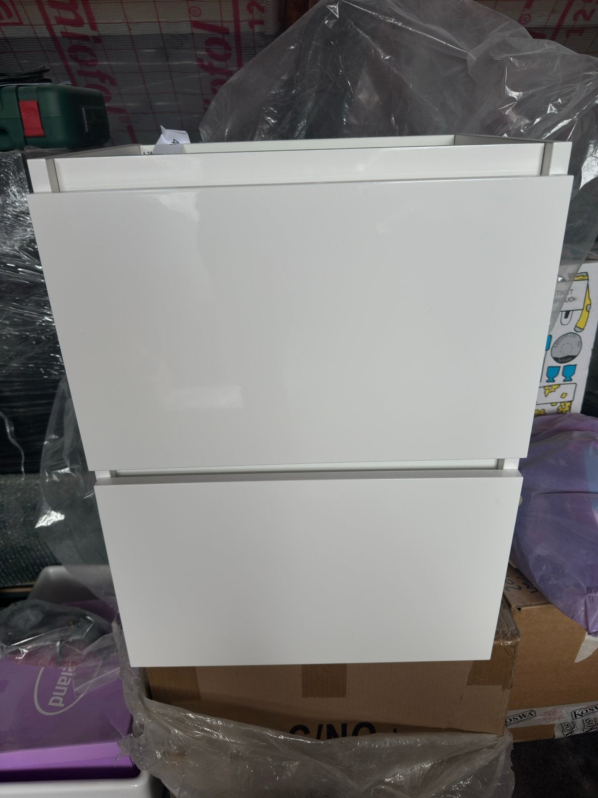 Nieuw glanzend badkamerkastje voor wastafel, wandmontage, Minder dan 50 cm, Nieuw, Ophalen of Verzenden, Minder dan 100 cm