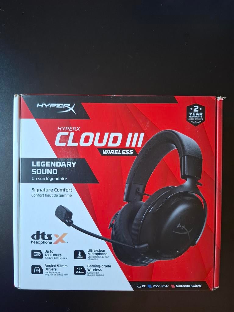 Hyperx cloud 3 wireless gaming headset nieuw, Computers en Software, Headsets, Ophalen, Nieuw, Draadloos, Over-ear