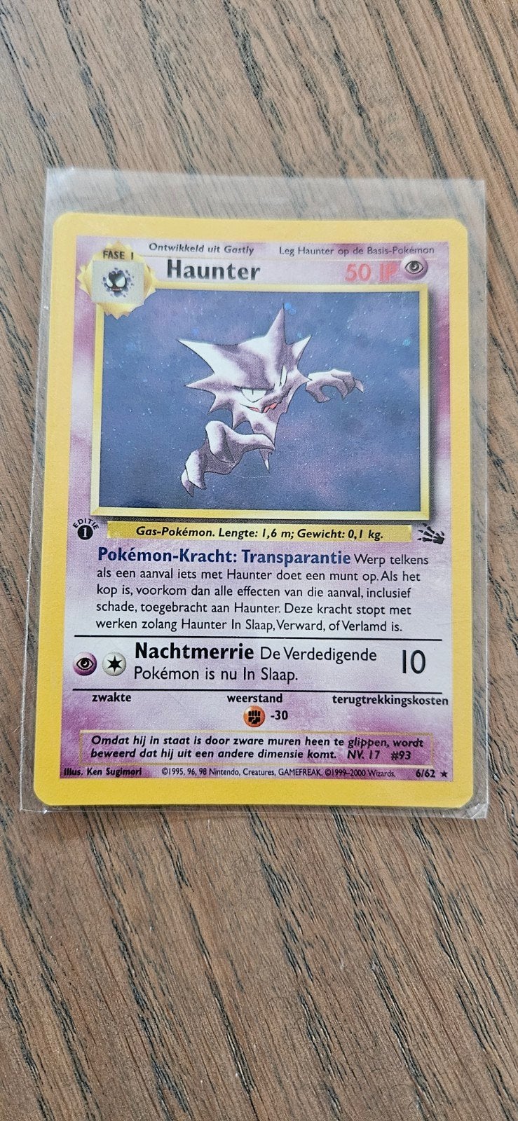 Pokémon Kaart Haunter HOLO 6/62 - 1st Edition - Fossil SET (, Ophalen of Verzenden, Nieuw