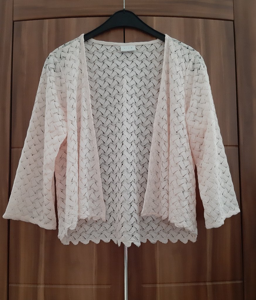 Lichtroze ajour bolero/vest zonder sluiting van Vila maat L., Vila, Maat 42/44 (L), Ophalen of Verzenden, Zo goed als nieuw