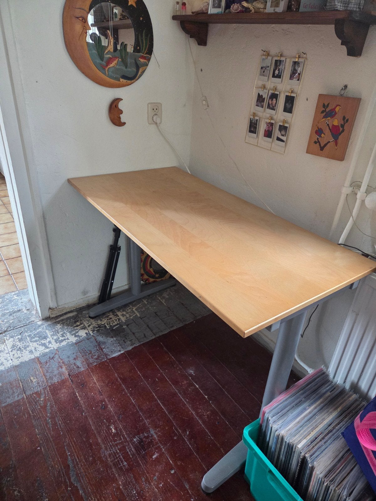 IKEA Galant Bureau 120x60 cm Hout grijs, Ophalen, Hout, Schoolbureau, Zo goed als nieuw