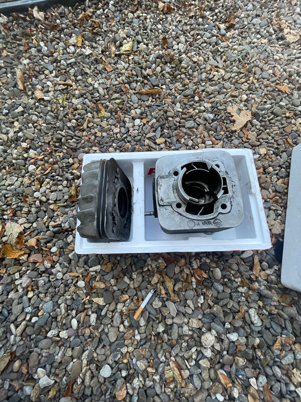Cilinder en zuiger voor piaggio 125 cc, Ophalen of Verzenden, Gebruikt, Cilinder