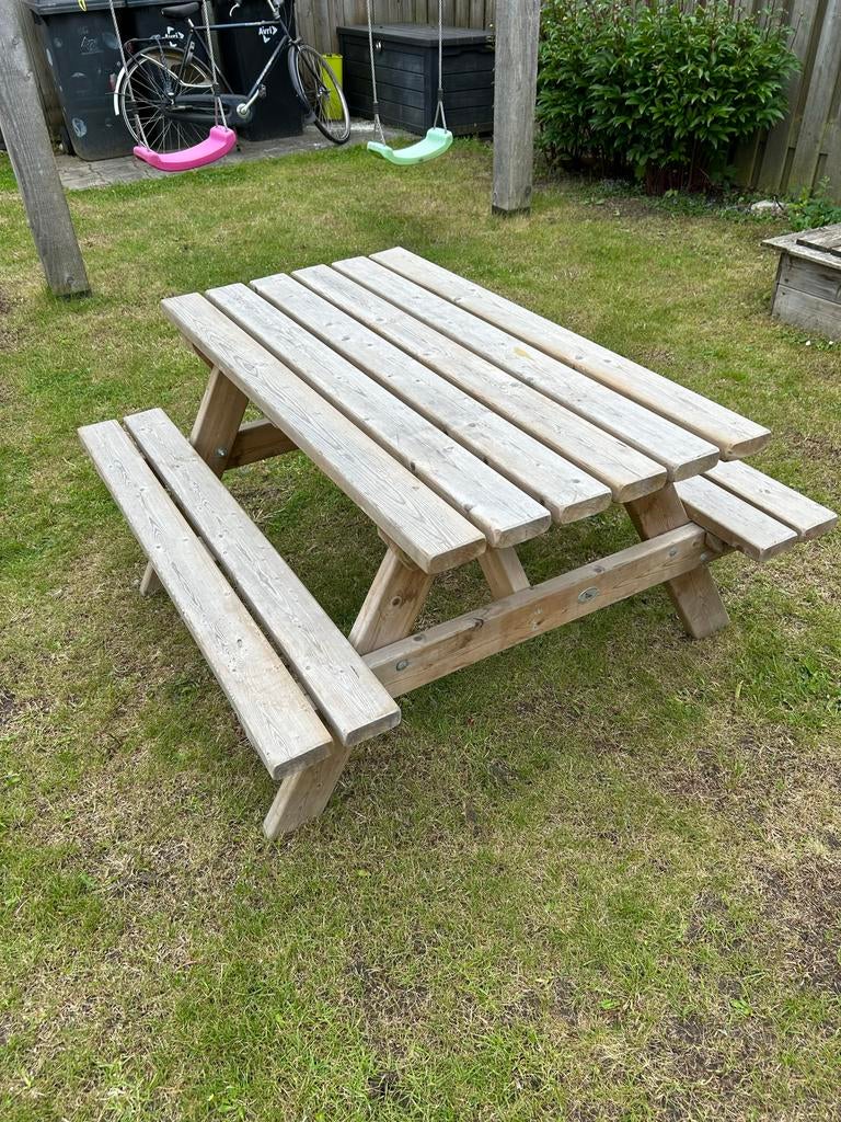 Houten kinderpicknicktafel, Gebruikt, Rechthoekig, Hout, Ophalen