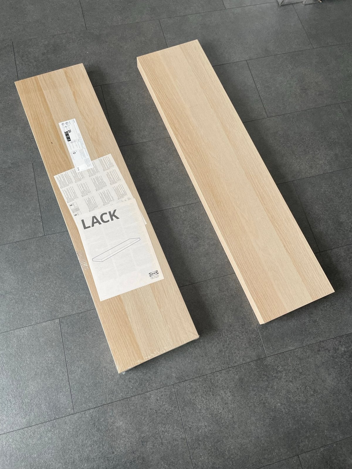IKEA LACK wandplank eiken - 2 stuks, Huis en Inrichting, Ophalen, Nieuw