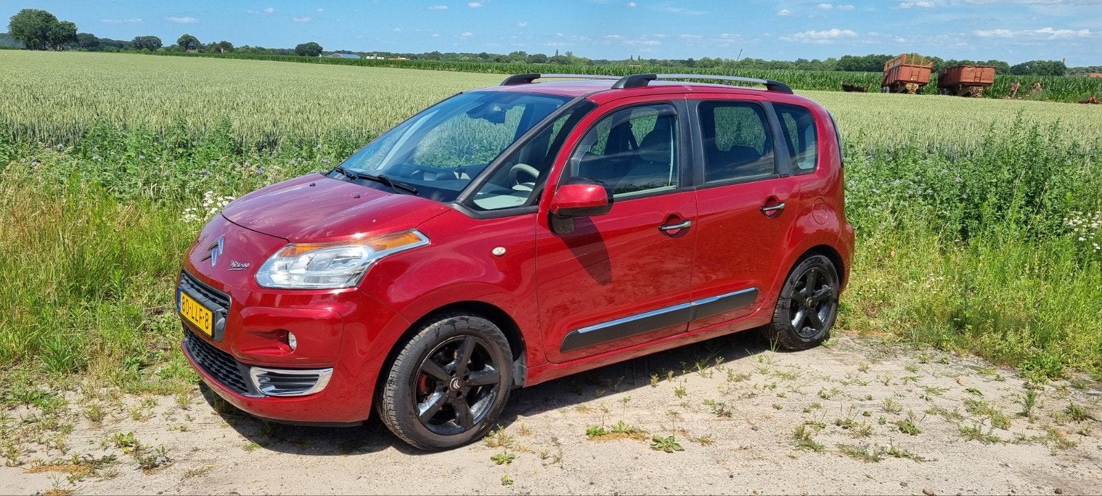 Citroën C3 Picasso 1.6 VTI 2010 Rood, Auto's, Voorwielaandrijving, Euro 5, Stof, Beige