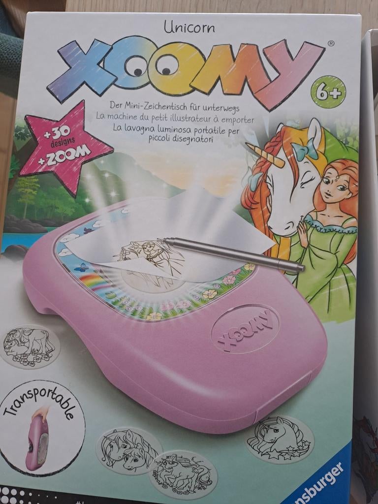Xoomy Unicorn Mini Tekentafel met Licht en Zoom, Ophalen of Verzenden, Zo goed als nieuw, Knutselen, Met licht