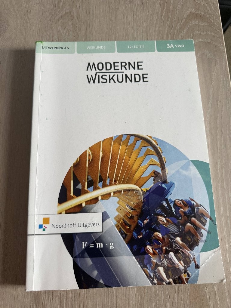 Moderne Wiskunde 3A – 12e editie – Noordhoff, Boeken, VWO, Wiskunde A, Ophalen of Verzenden, Zo goed als nieuw