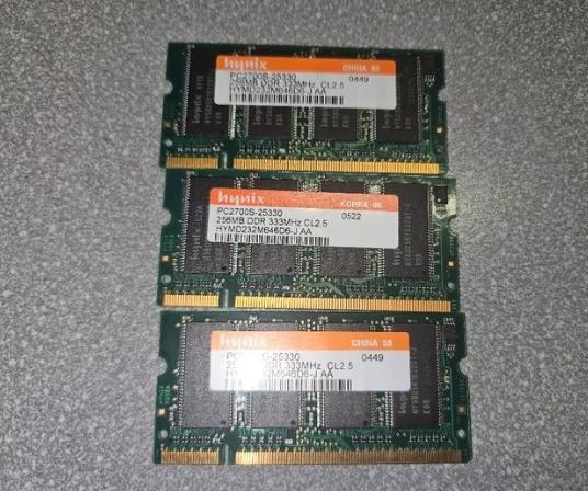 laptop/nuc memory 3 x 1 gb, Computers en Software, Ophalen, DDR2, Laptop