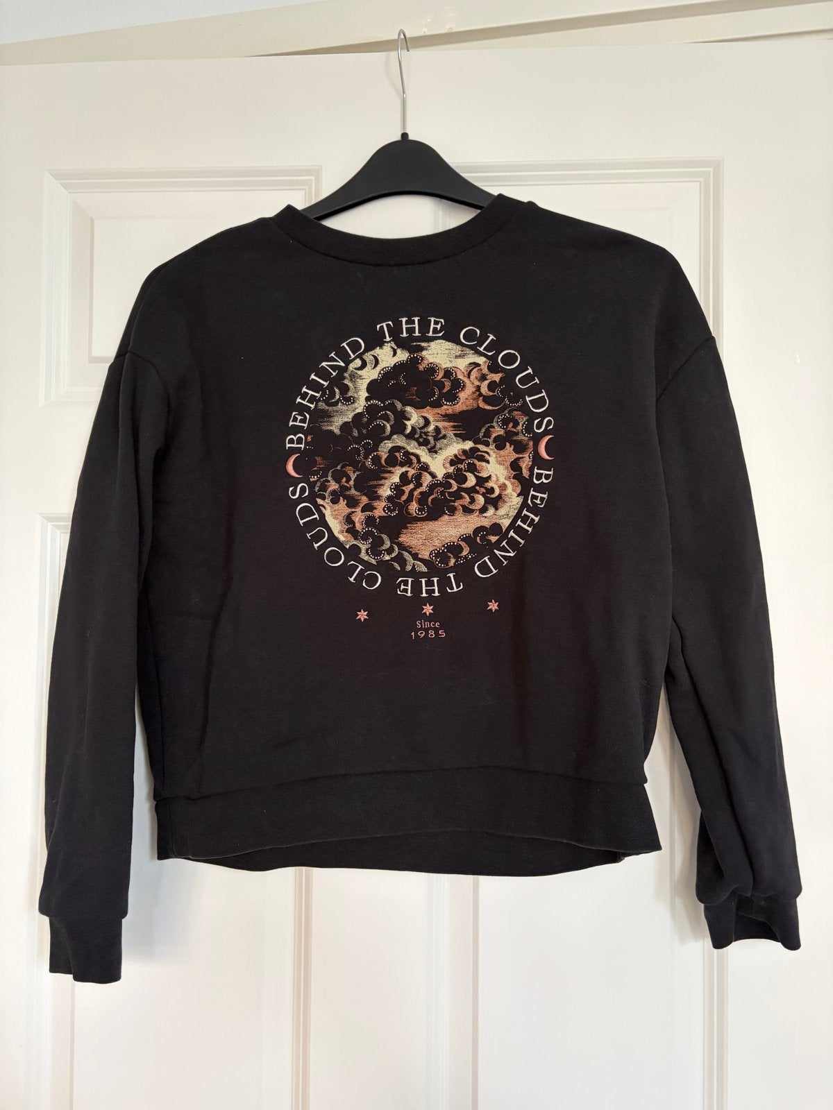 Scotch & Soda zwarte sweater met print - Maat XS, Ophalen of Verzenden, Zo goed als nieuw, Maat 34 (XS) of kleiner, Zwart
