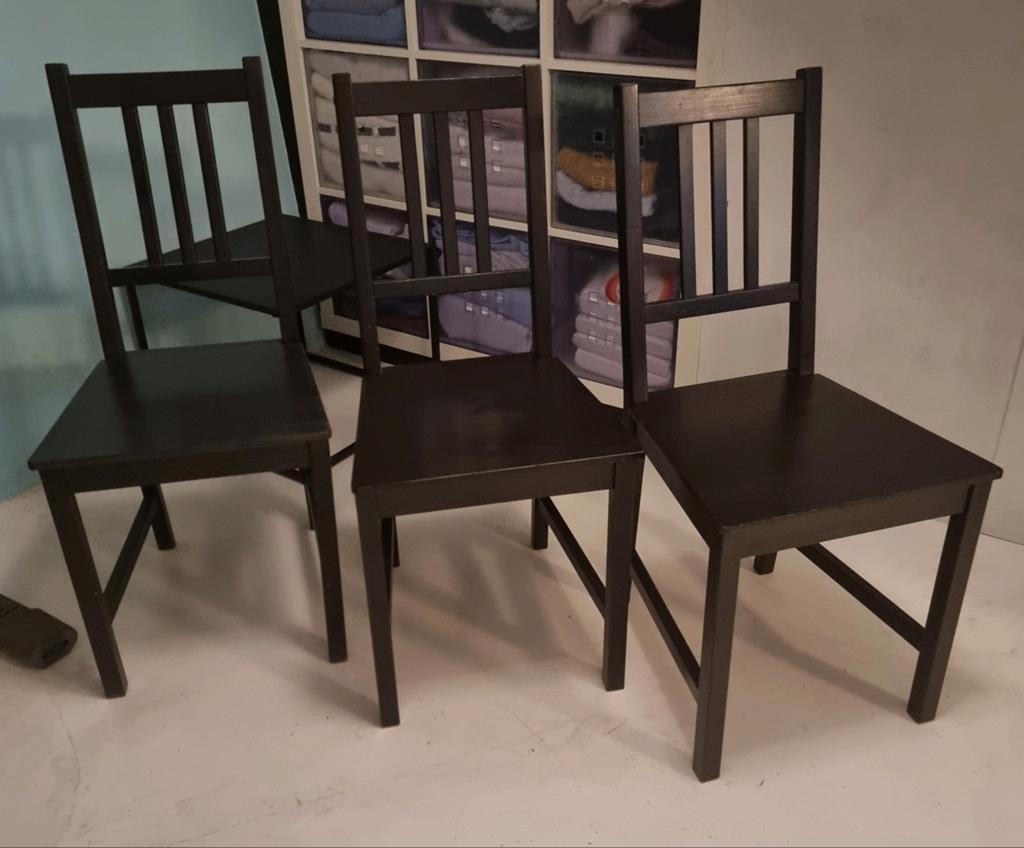 Stefan stoel ikea drie stuks, Ophalen, Gebruikt, Zwart, Eén