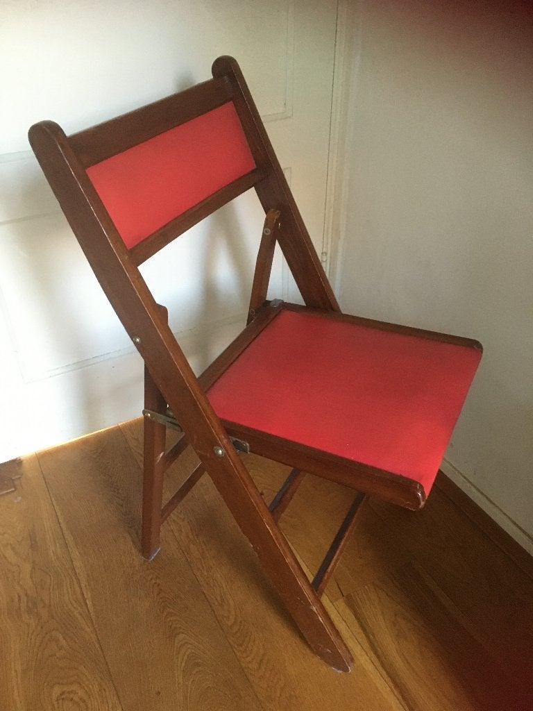 klapstoel, zes stuks, Ophalen, Gebruikt, Vijf, Zes of meer stoelen, Leer