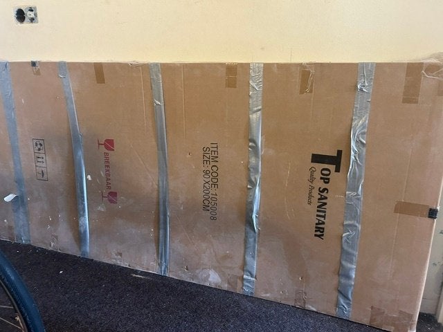 douchescherm nog geheel nieuw 90-200, Doe-het-zelf en Verbouw, Sanitair, Ophalen, Nieuw, Glas, Douche