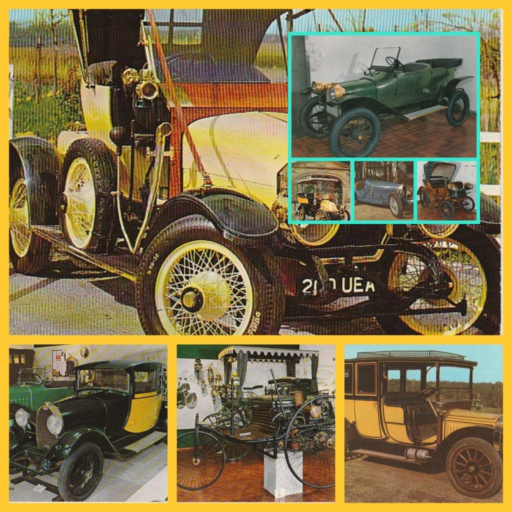 8 vintage kaarten Oldtimers, serie 2, Ophalen of Verzenden, Voertuig
