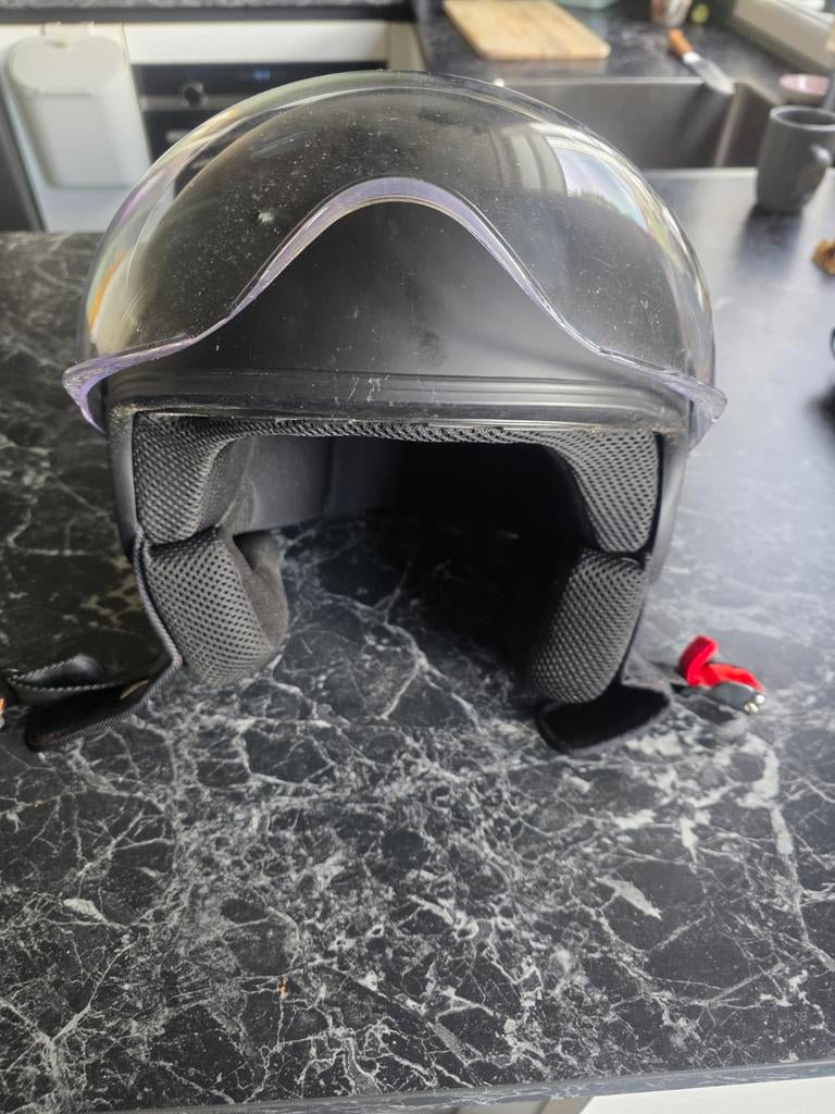 Scooter helm - Zwart - Maat S (55-56cm), Ophalen, Gebruikt, Small