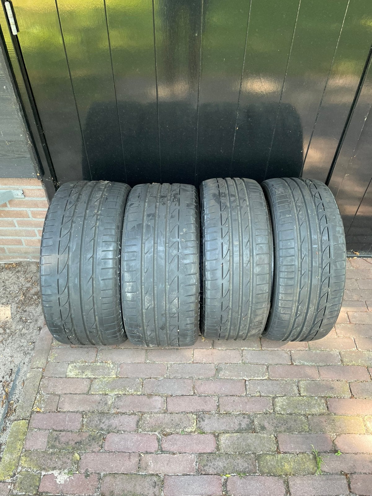 4x Bridgestone Potenza 225/40/19 & 255/35/19 zomerbanden, Gebruikt, 255 mm, -, -