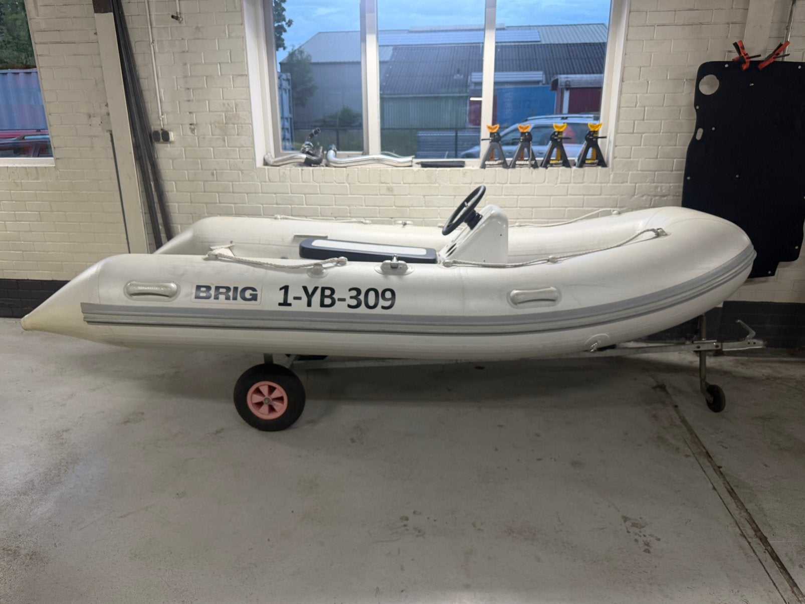 Brig falcon 360 RIB met hand trailer, Watersport en Boten, Rubberboten, Ophalen, Gebruikt, Brig, Peddels