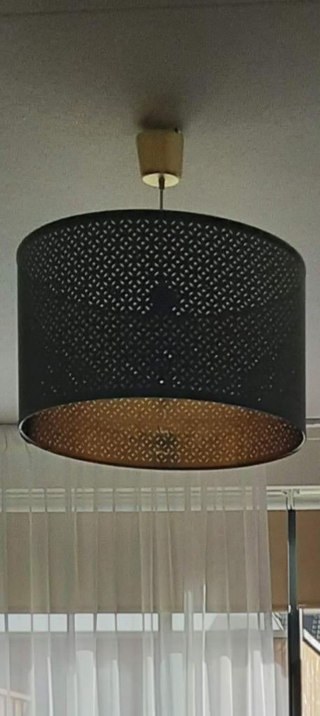Grote groene IKEA hanglamp met gouden binnenkant, Ophalen, Gebruikt, Modern, Sfeervol, Overige materialen