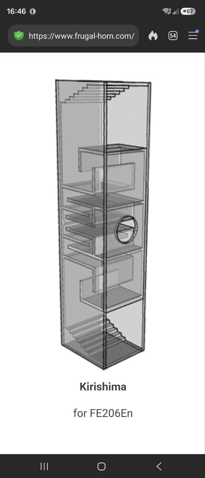 Frugal horn Kirishima speakers, Ophalen of Verzenden, Minder dan 60 watt, Vloerstaande luidspreker, Overige merken