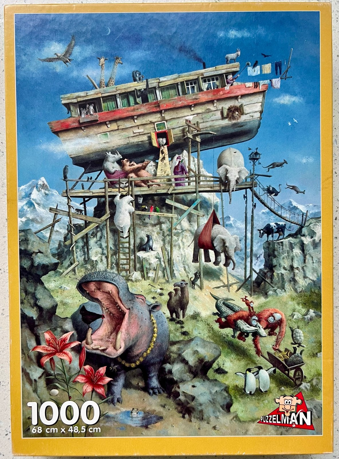 Marius van Dokkum “De Ark van Noach” 1000 stukjes, Hobby en Vrije tijd, Ophalen of Verzenden, 500 t/m 1500 stukjes, Zo goed als nieuw
