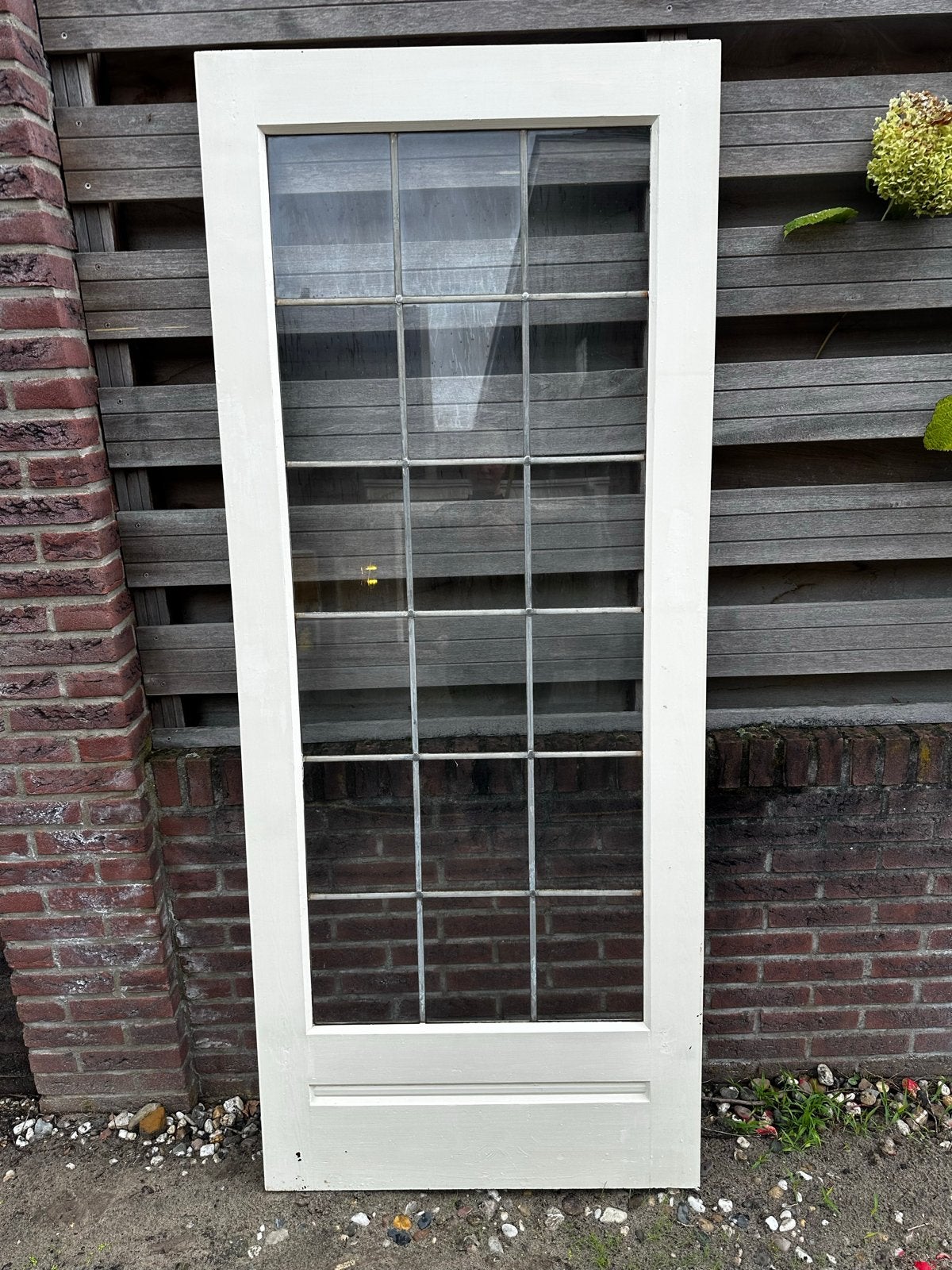 Glazen binnendeur met roedeverdeling (82x199 cm), Doe-het-zelf en Verbouw, Ophalen, Gebruikt, 80 tot 100 cm, Binnendeur