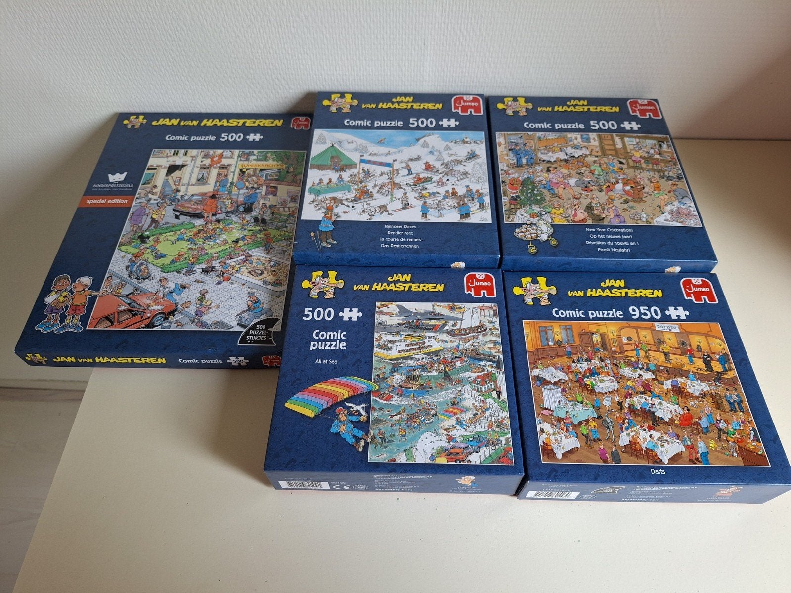 Jan van haasteren puzzels, Hobby en Vrije tijd, Denksport en Puzzels, Ophalen, 500 t/m 1500 stukjes, Zo goed als nieuw