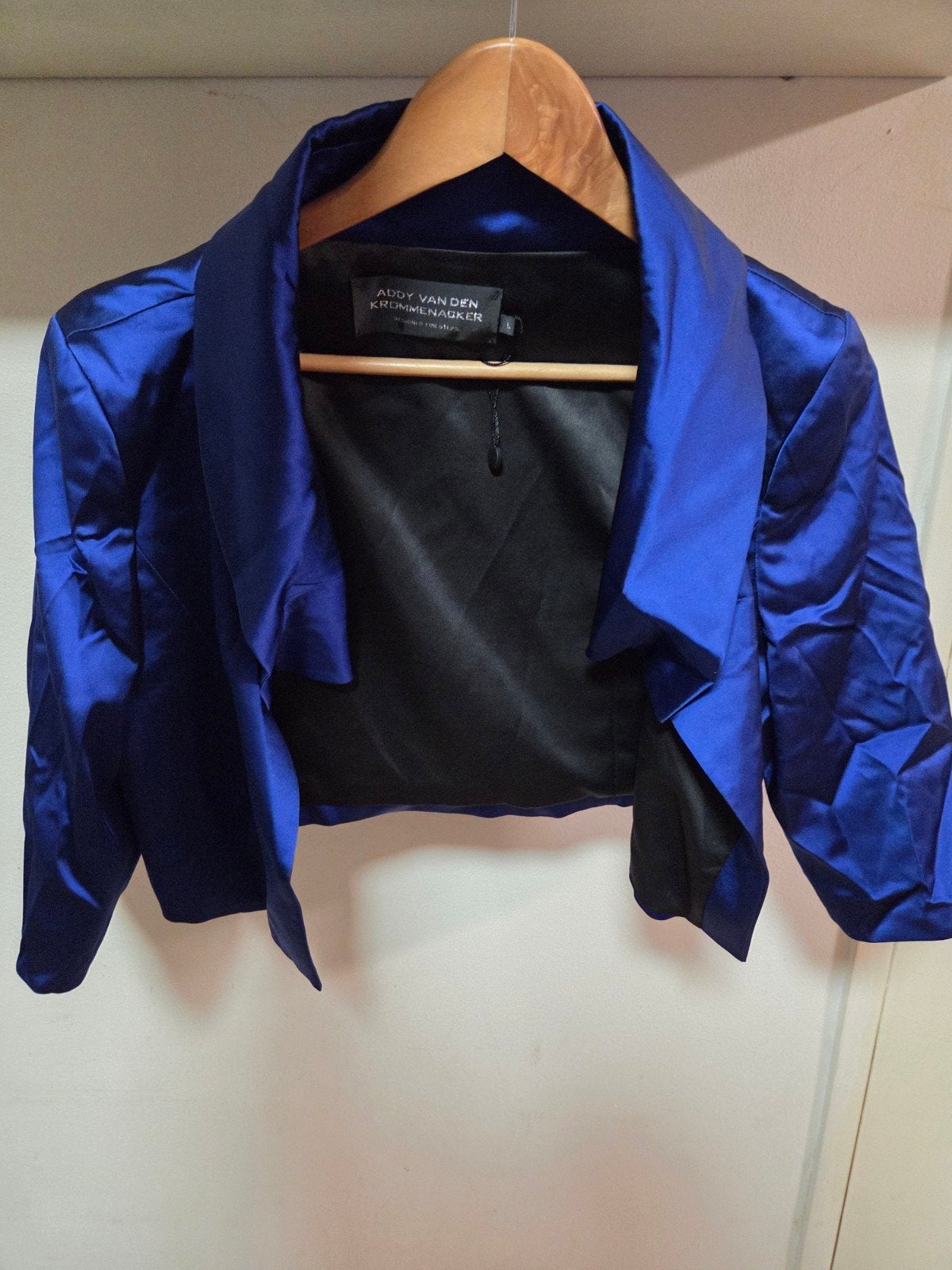Addy van den Krommenacker bolero jasje, maat L, Blauw, Maat 42/44 (L), Ophalen of Verzenden, Zo goed als nieuw