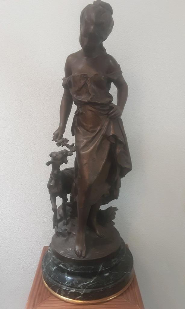 Antiek beeld Favorite Mathurin Moreau, Ophalen of Verzenden
