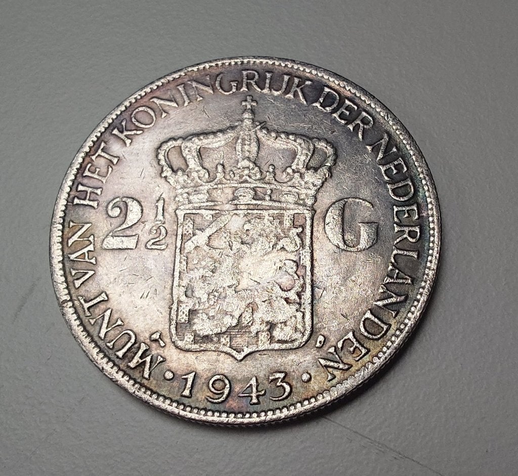 Wilhelmina Rijksdaalder 1943 (Vervalsing), Zilver, Ophalen of Verzenden, Koningin Wilhelmina, Losse munt