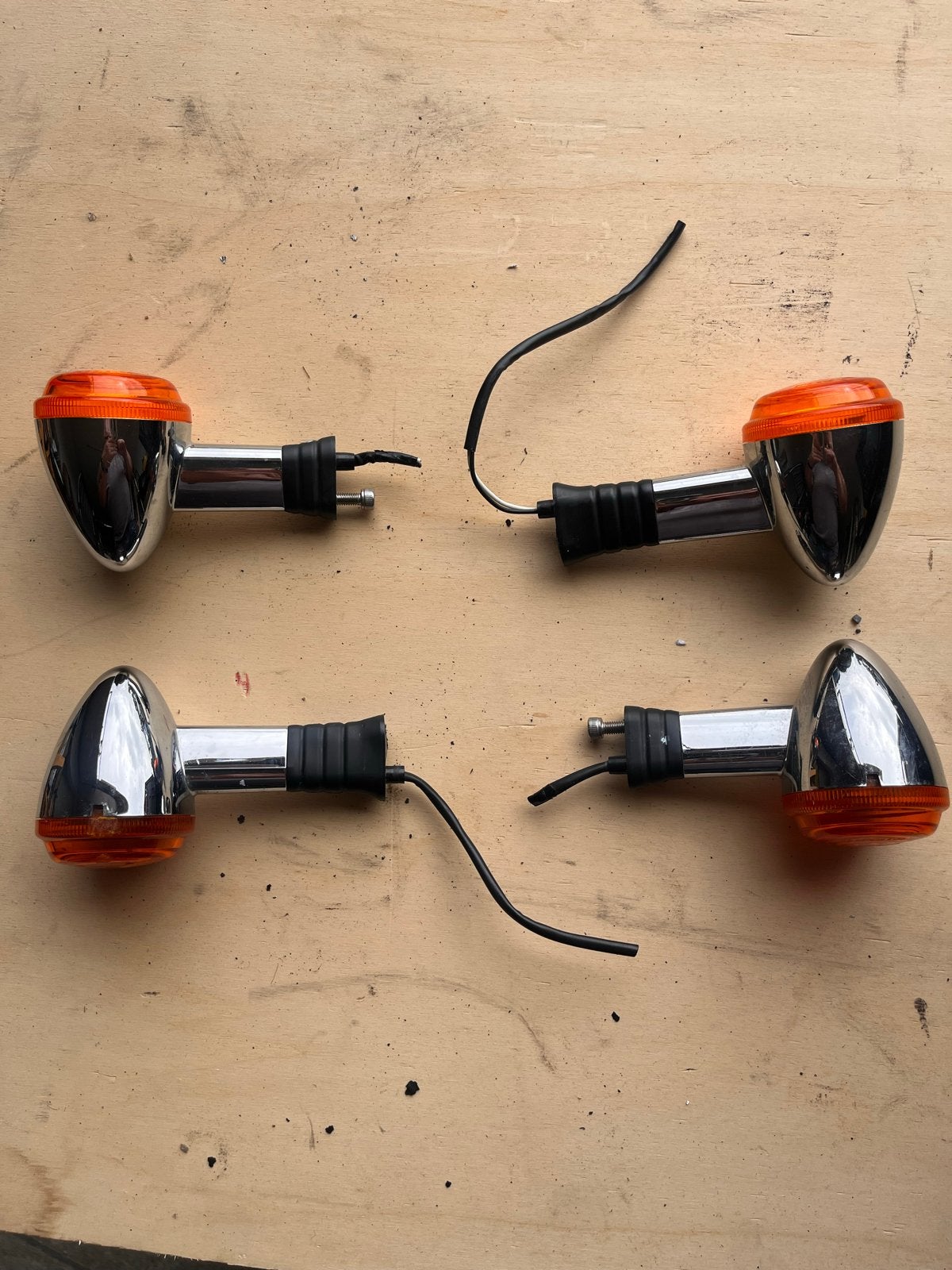 Triumph T120 / T100 Knipperlichten (set van 4), Ophalen of Verzenden, Gebruikt