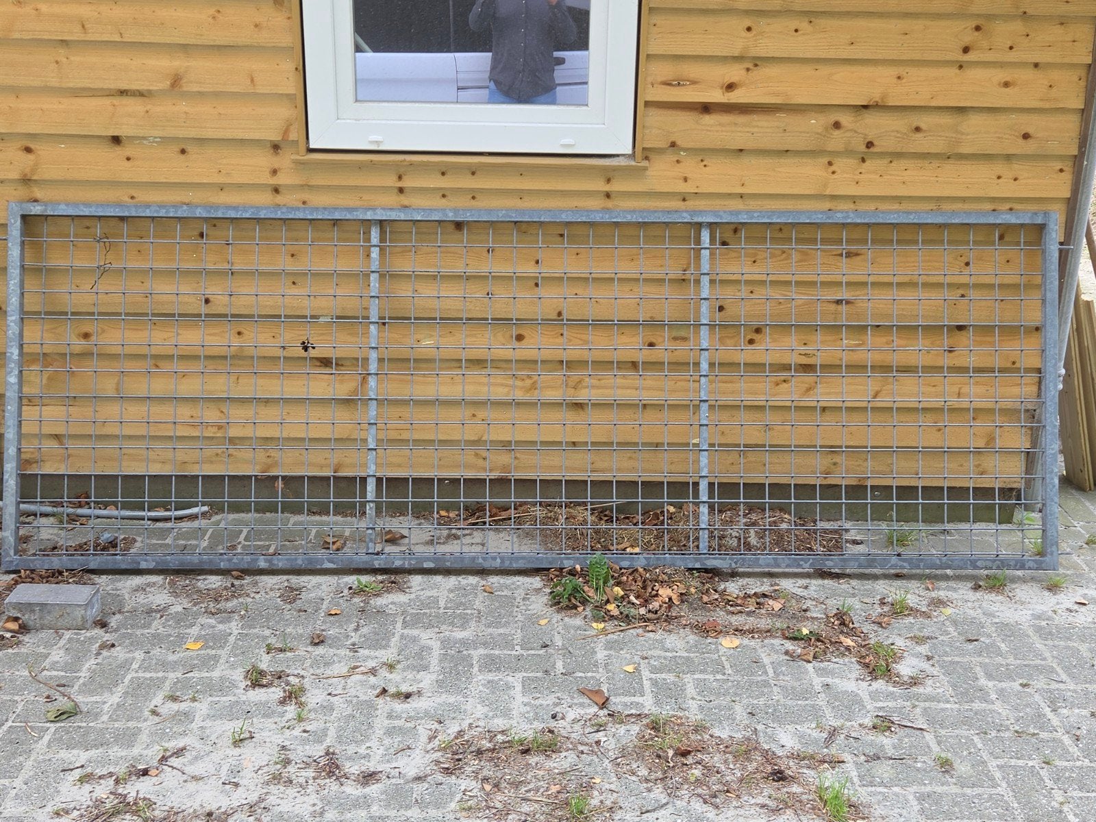 Gegalvaniseerd hekwerk in zeer goede staat., Ophalen, Met poort, Zo goed als nieuw, Tuinhek