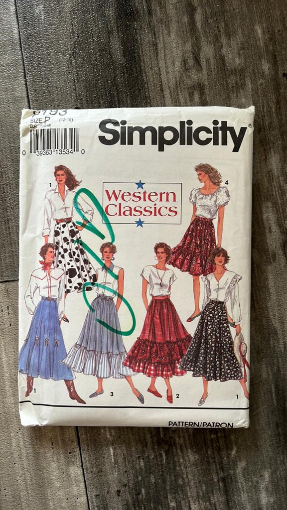 Simplicity 8193 naaipatroon voor rok maat 12-116, Hobby en Vrije tijd, Kledingpatronen, Ophalen of Verzenden, Vrouw, Overige typen