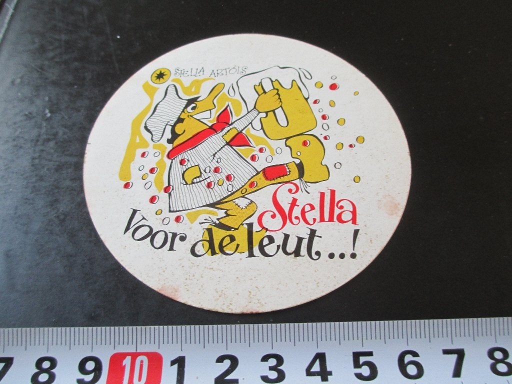 sticker STELLA ARTOIS bier voor de leut strip carnaval, Ophalen, Zo goed als nieuw