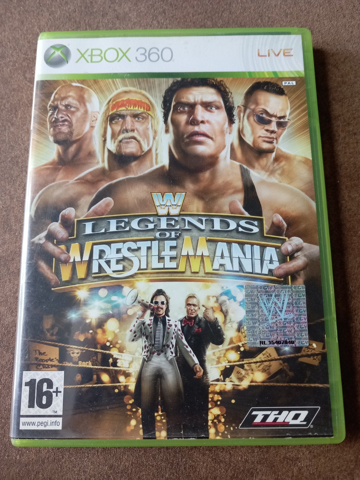 WWE Legends of WrestleMania Xbox 360, Gebruikt, 2 spelers, Ophalen of Verzenden, Onbekend@thq.com