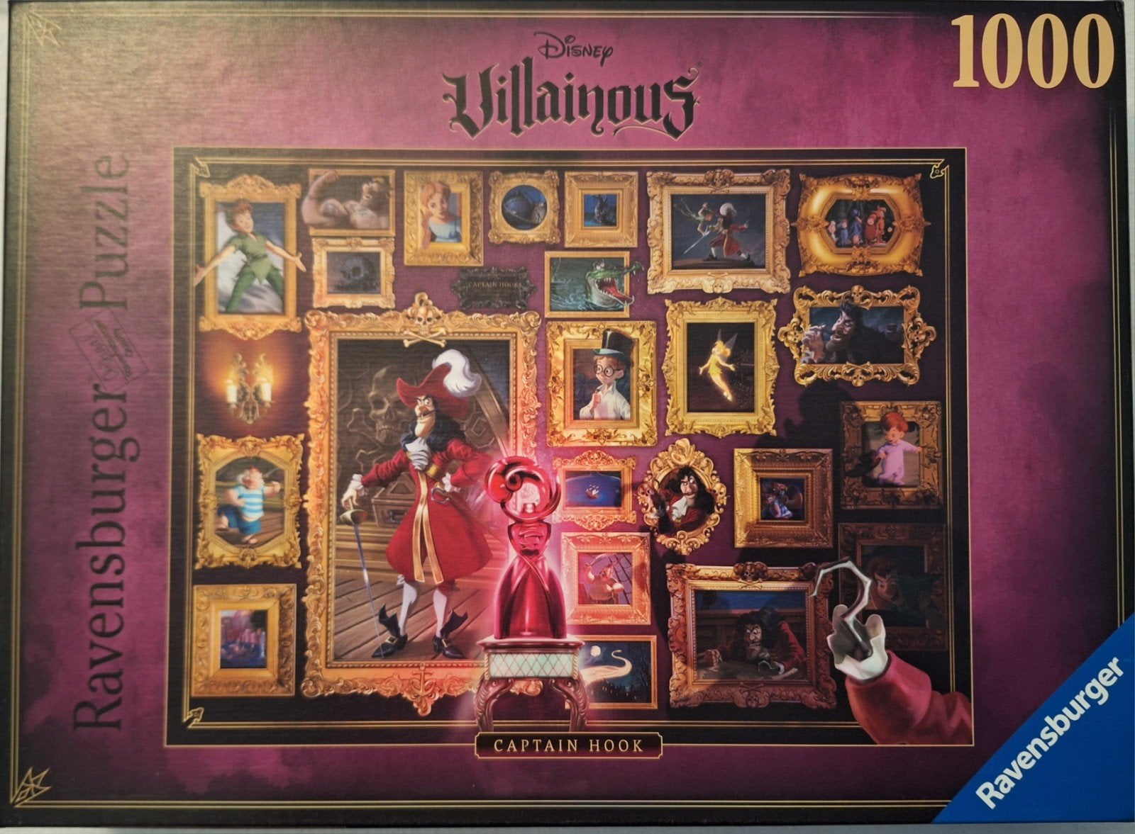Ravensburger Disney villainous captain  Hook 1000 stukjes, Ophalen of Verzenden, 500 t/m 1500 stukjes, Zo goed als nieuw, Legpuzzel