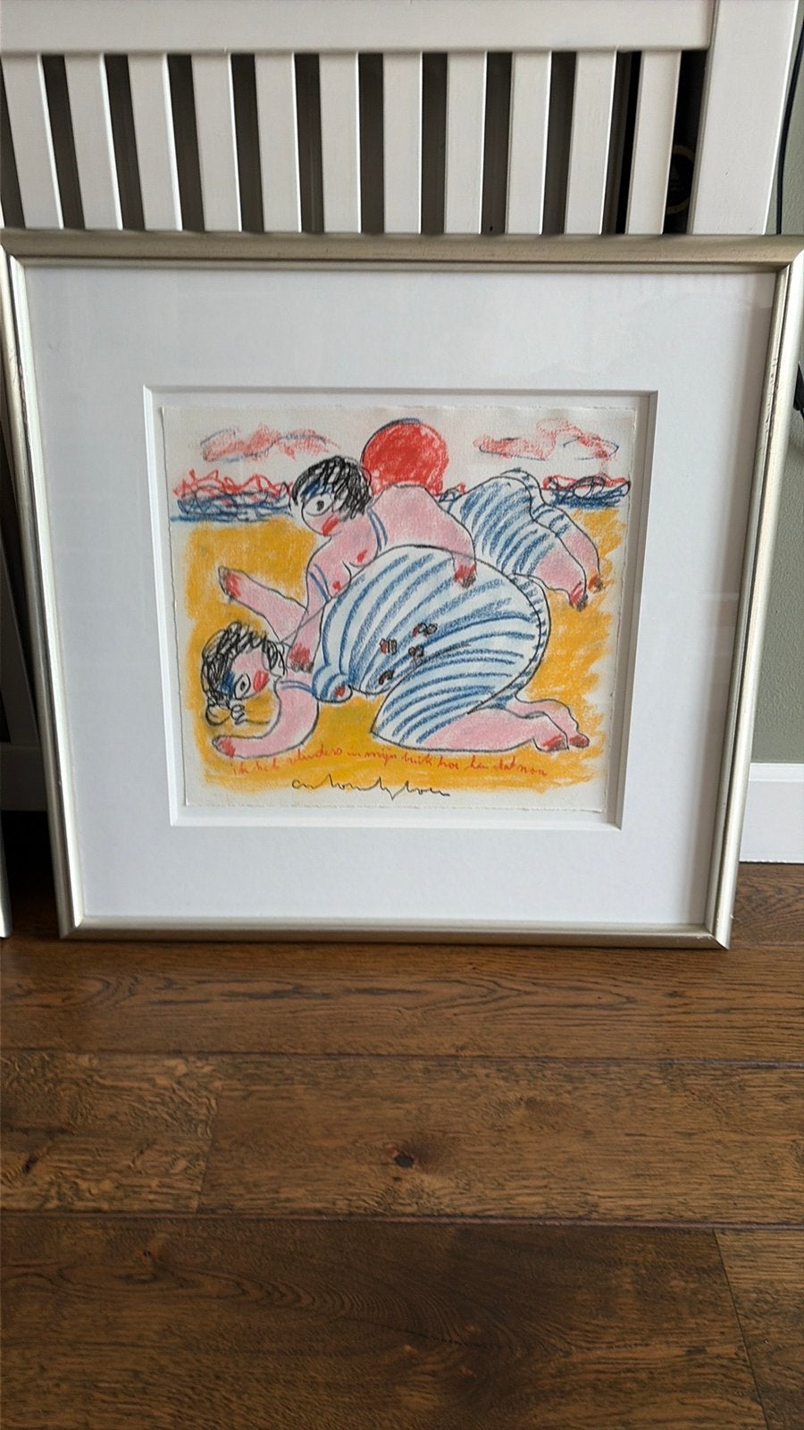 Anton Heyboer (orginele vetkrijt), Met glas, Ophalen, Personages en Fantasiefiguren, Overige techniek