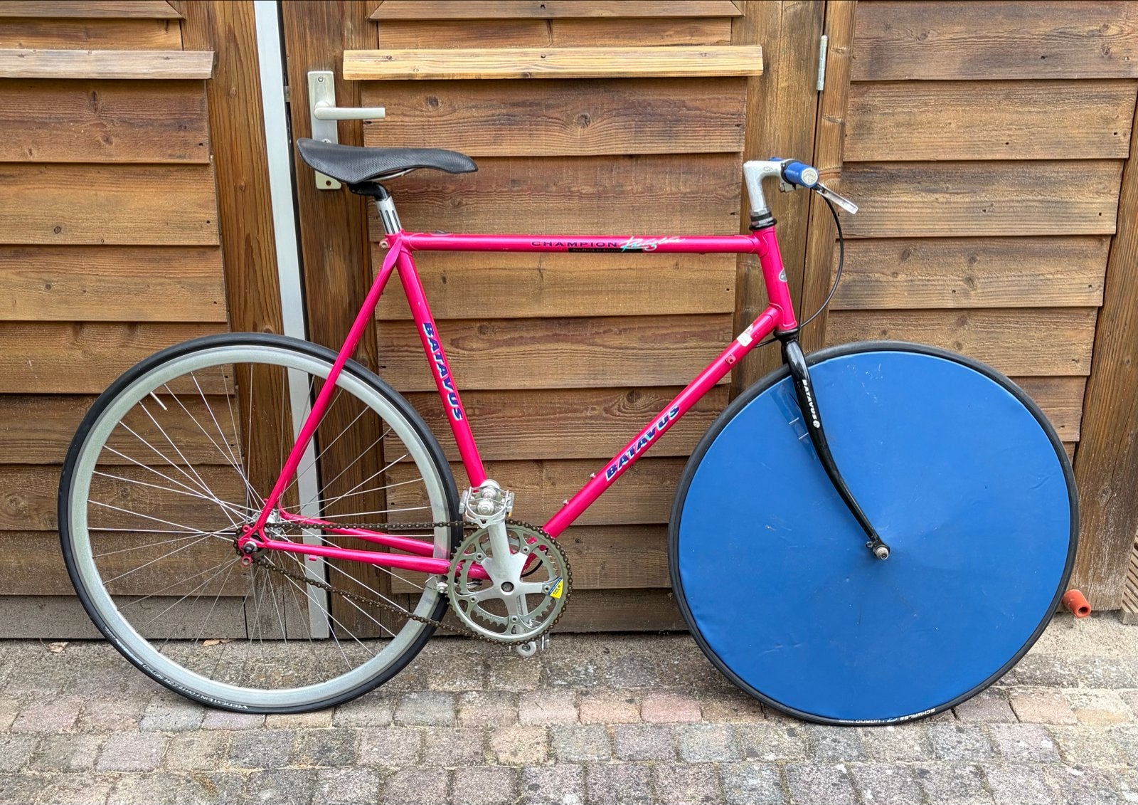 Unieke Batavus Fixie / single speed met dicht voorwiel, Ophalen, Minder dan 10 versnellingen, Gebruikt, Staal