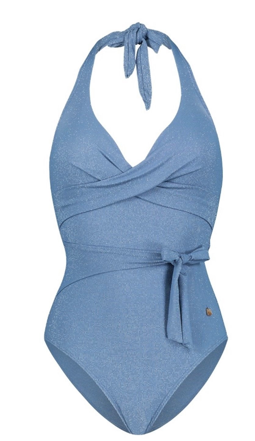 Beachlife glitter badpak Lichtblauw Lavendel Maat 40 (Cup B), Ophalen of Verzenden, Zo goed als nieuw, Blauw
