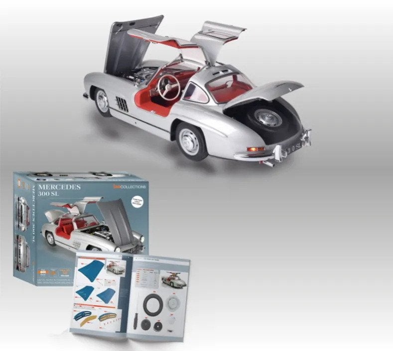 IXO Collections Mercedes-Benz 300 sl 1/8 grijs, Auto, Groter dan 1:32, Nieuw, Ophalen