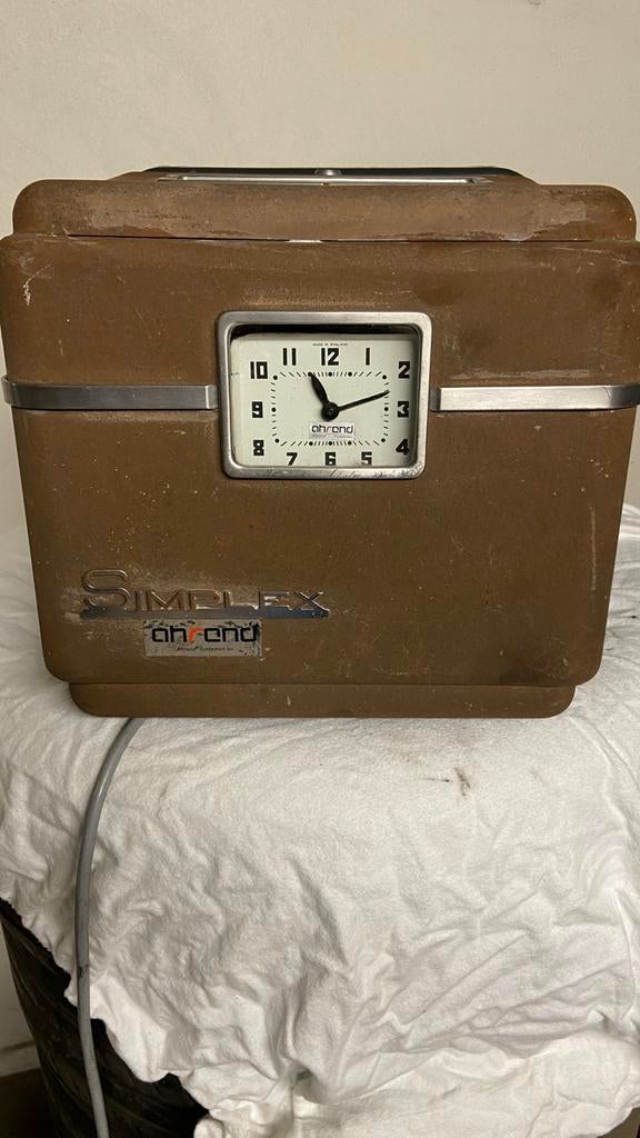 Vintage Simplex Tijdklok/Prikklok - Industrieel Erfgoed, Ophalen, Gebruikt, Minder dan 50 cm