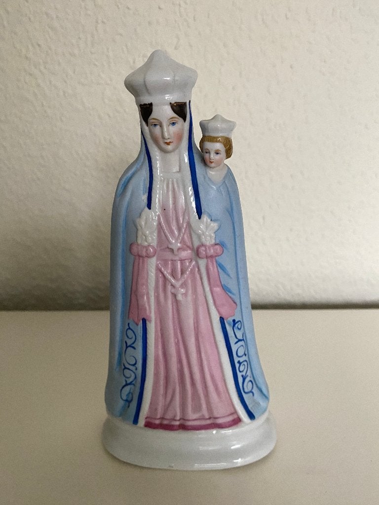 Klassiek porseleinen Maria-beeldje met kind Jezus - ca. 1900, Ophalen of Verzenden