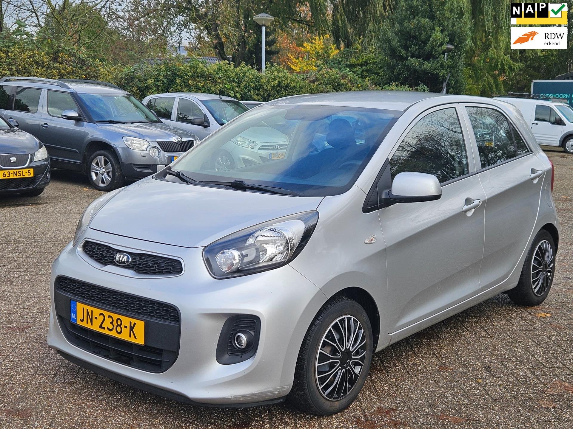 Kia Picanto 1.0 CVVT PlusLine|Airco|Elektrische ramen|Trekha, Stof, Gebruikt, 4 stoelen, Origineel Nederlands