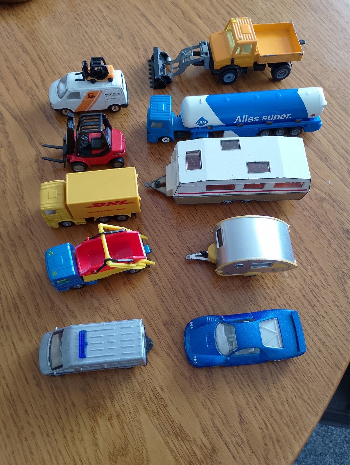 Diverse siku speelgoedauto's en vrachtwagens - set van 10, Ophalen, Gebruikt, Bus of Vrachtwagen