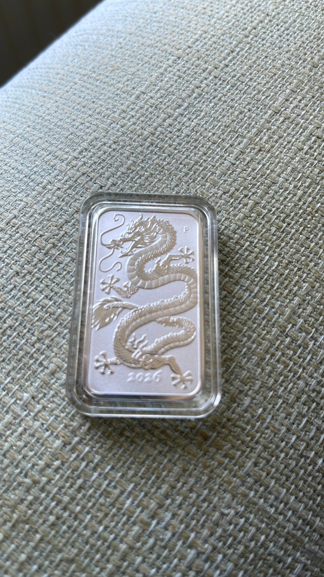 Rectangle Draak 2026, Ophalen of Verzenden, Zilver