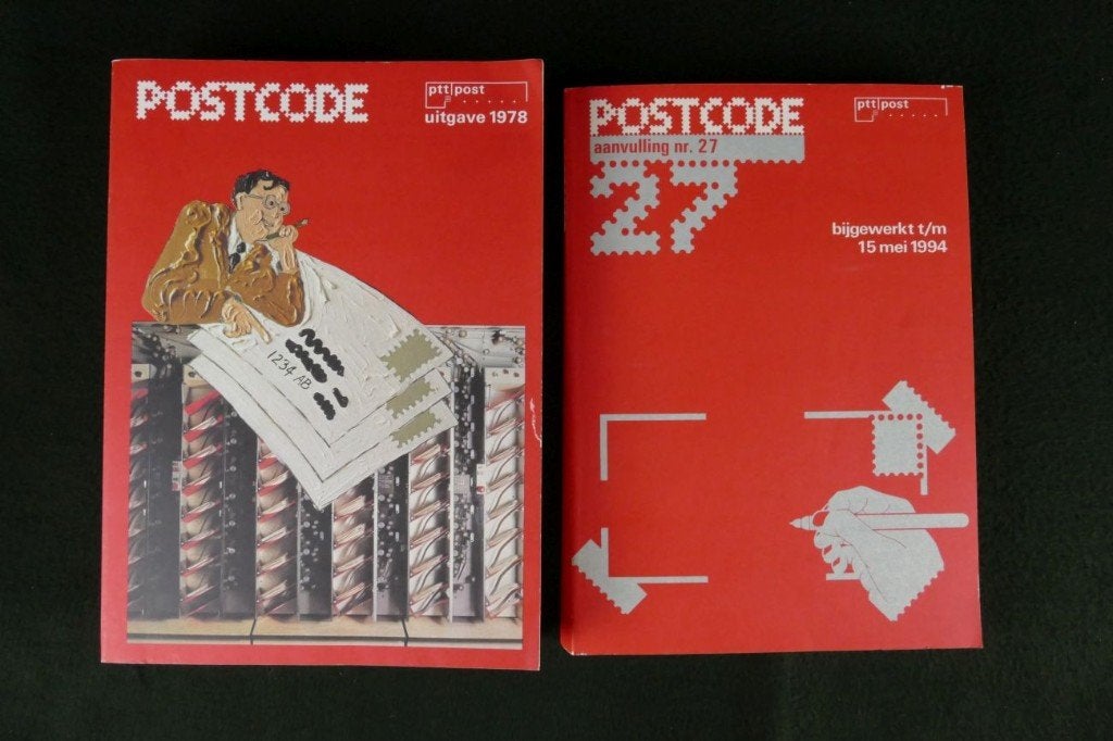 Set van 2 originele PTT Postcodeboeken (1978 & 1994), Boeken, Ophalen of Verzenden, Gelezen