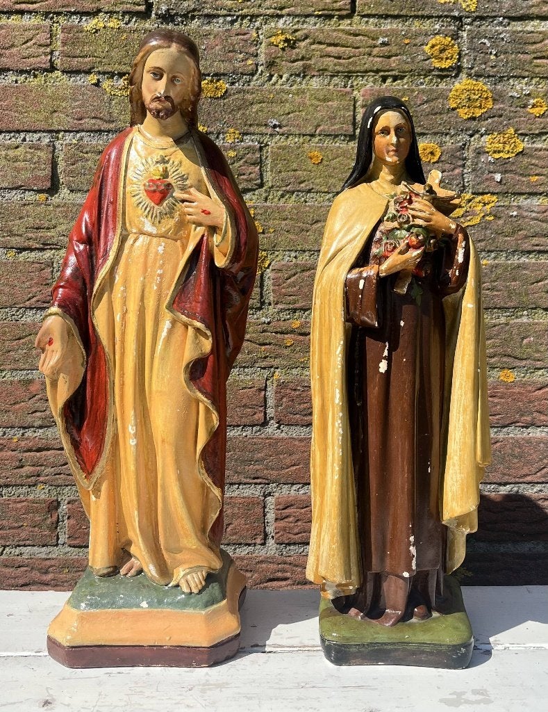 Heiligenbeelden., Gips, Ophalen of Verzenden, 20 - 50 cm, Beeld