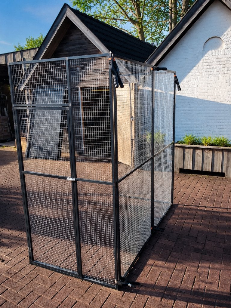 Aluminium volière Antraciet 102 x 209 x 202 cm nieuw, Ophalen of Verzenden, Nieuw, Metaal, Volière