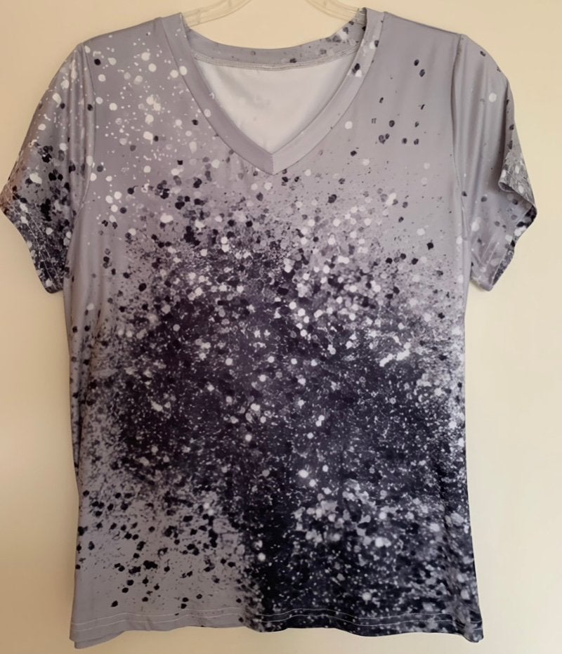 Prachtig  zilvergrijs/ zwart shirt Nieuw, Zwart, Maat 42/44 (L), Nieuw, Ophalen of Verzenden
