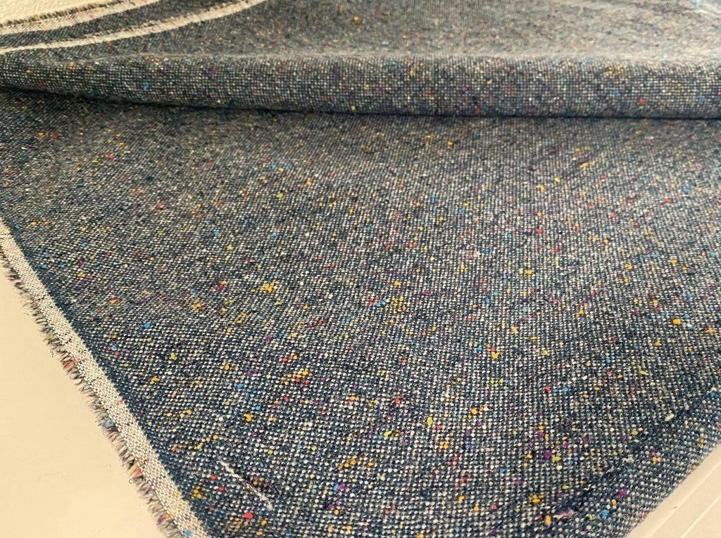 Danish Art Weaving Breeze met accentkleuren; meubelstof, Hobby en Vrije tijd, Stoffen en Lappen, Wol, Blauw, 120 cm of meer, Nieuw